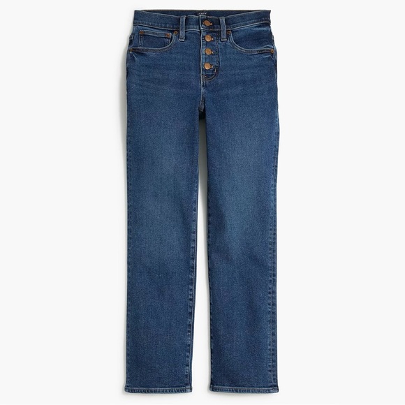 👖 J. Crew, Marina Wash Button-Through Essential Straight All-Day Stretch Jean - Picture 10 of 16